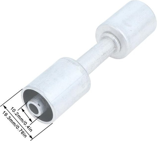 Mellow Home Gerade Aluminium Beadlock-Verbindungsteil für A/C-Schläuche in Silber - Bild 1