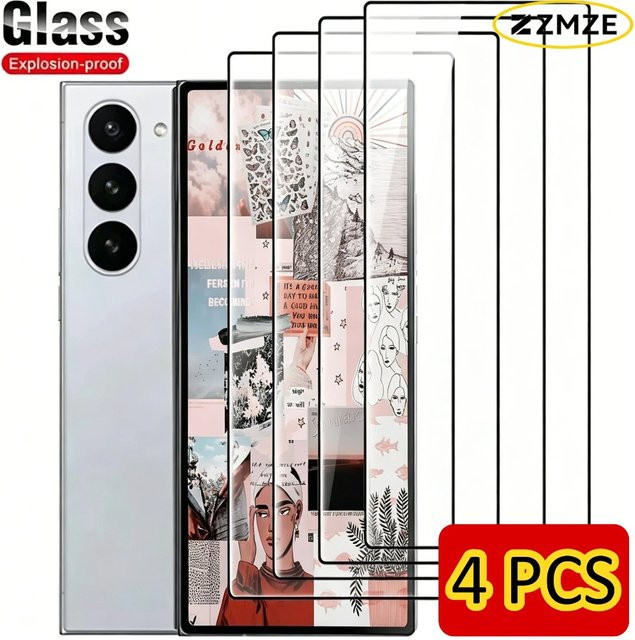 4er-Pack SnakeGlass Displayschutzfolien aus gehärtetem Glas für Samsung Galaxy Z Fold 7 6 5 4 3 2, transparent, kratzfest und HD-klar - Bild 1