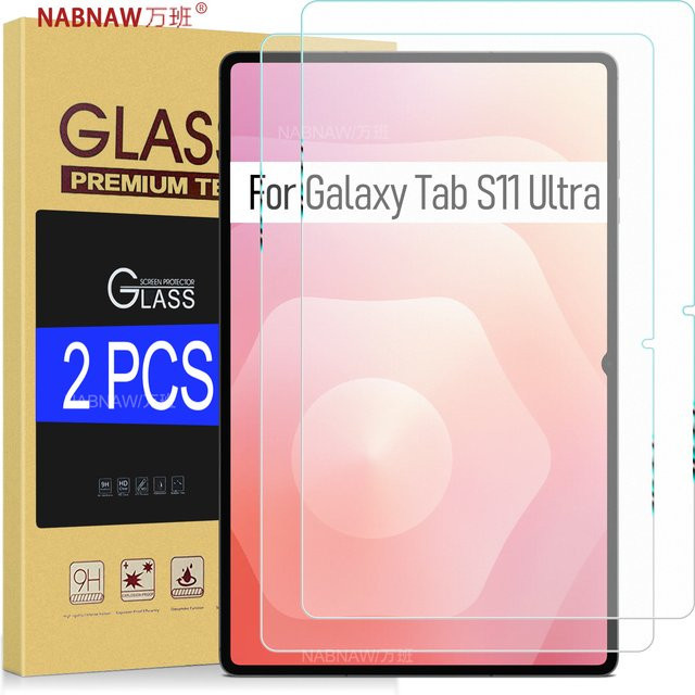 Samsung Galaxy Tab S11 Ultra 2025 Displayschutz aus gehärtetem Glas, 2er-Pack, transparent - Bild 1