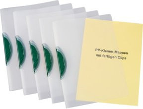 Eichner PP-Klemmmappen A4 in Grün, helltransparent, 0,45 mm Stärke - Bild 1
