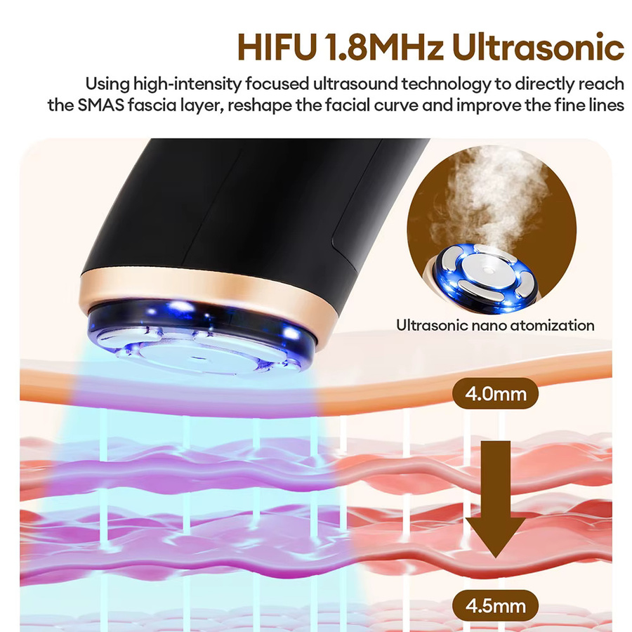 foreverlily Mini-HIFU-Gerät mit RF-LED und Ultraschall, Unisex - Bild 4