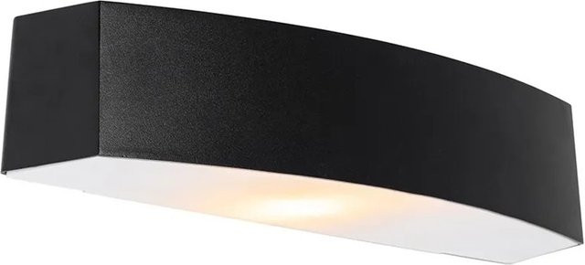 QAZQA Bojan Moderne Außenwandleuchte aus Aluminium in Schwarz mit IP44 Schutz für Garten und Außenbereich - Bild 1