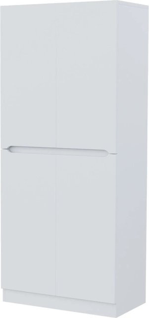 Merax Kleiderschrank mit Doppeltür in Weiß, B/T/H: 70 x 40 x 170 cm - Bild 1