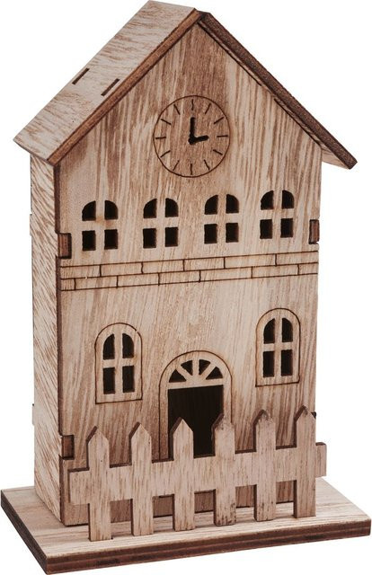VBS Weihnachtsdorf Villa mit Zaun Holzbausatz aus Holz - Bild 1