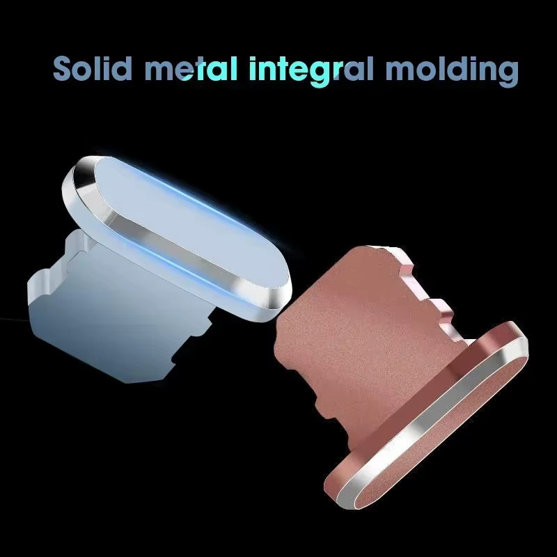 Metall Anti-Staub-Stecker für Apple iPhone, iPad und AirPods in Purple als Lightning-Port-Kappenabdeckung - Bild 4