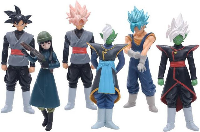 Yiran toy 1 Dragon Ball Figuren Set 6-teiliges Set Blau Rosa Schwarz 13cm - Bild 1