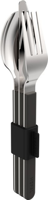 Mepal Besteck-Set Silueta aus Edelstahl in Schwarz, Weiß oder Silber mit Gabel, Löffel und Tafelmesser - Bild 1
