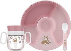 Mepal Mio 3-teiliges Babygeschirr-Set Fairy Garden in Pink und Multicolour - Bild 1