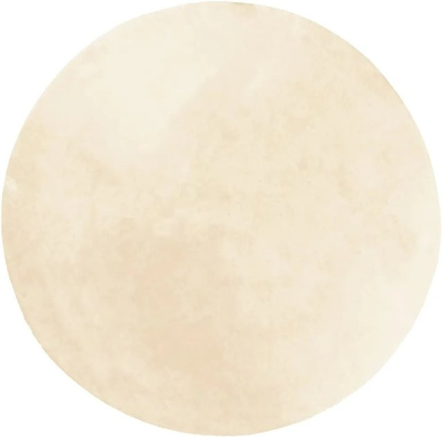 vidaXL Teppich Huarte Rund Kurzflor Weich und Waschbar in Beige mit Durchmesser: 100 cm - Bild 1
