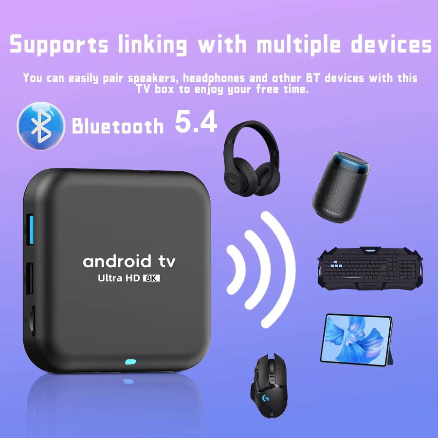 UOSU Q18 Smart TV Box Android 16 mit 8GB RAM und 256GB Speicher, RK3518 Prozessor, 8K HD Video, WiFi6 und Bluetooth 5.4, Schwarz - Bild 3