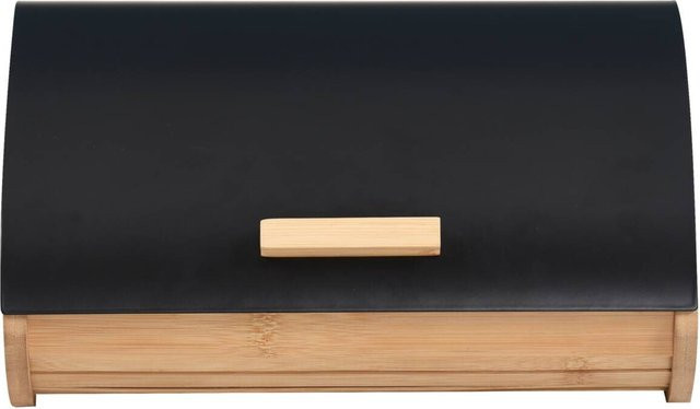 Pocoline Brotkasten aus Bambus in Schwarz, B/H/L: 25 x 17 x 35 cm - Bild 1