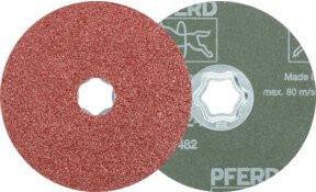 PFERD TOOLS COMBICLICK Korund Fiberscheibe Ø 115 mm A24 für universelle Anwendungen - Bild 1