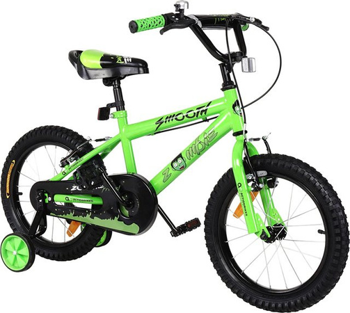 Actionbikes Zombie Kinderfahrrad, 16 Zoll, mit Stützrädern, Reflektoren