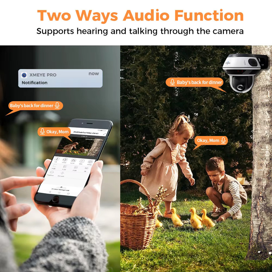Hiseeu 6MP IP Audio Überwachungskamera mit 4x optischem Zoom, PoE, Outdoor Kuppelkamera, Weiß - Bild 3