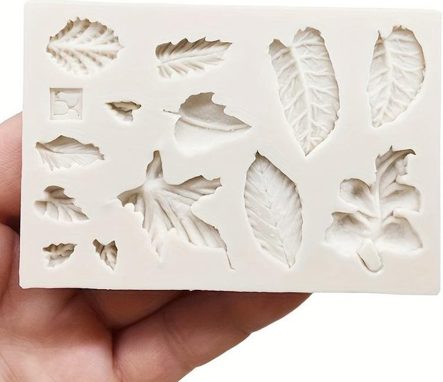 XYNN Silikonform Blatt 3D Wald-Thema in Weiß für Dekoration und Basteln - Bild 1