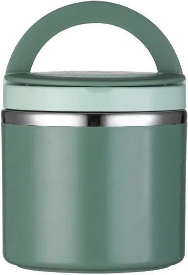 Isolierter Edelstahl-Frühstückssuppenbecher und Lebensmittelbehälter mit Vakuum-Isolierung, auslaufsicher, Grau, 630 ml - Bild 1