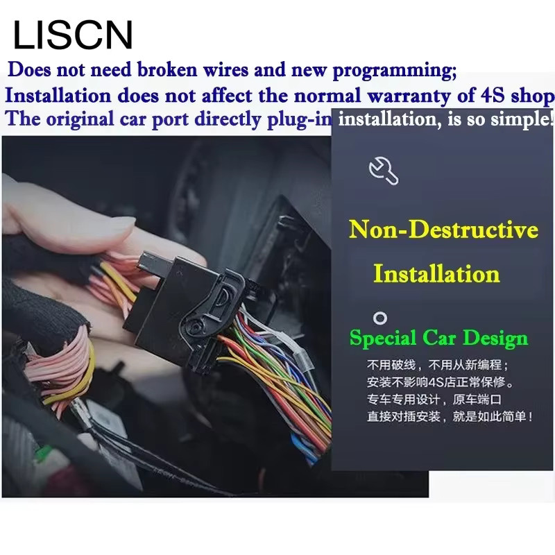 LISCN Front- und Rückfahrkamera-Adapter für Ford Kuga 2011 bis 2021, Video-Decoder für das Original-Bildschirm-Upgrade, Schwarz - Bild 5