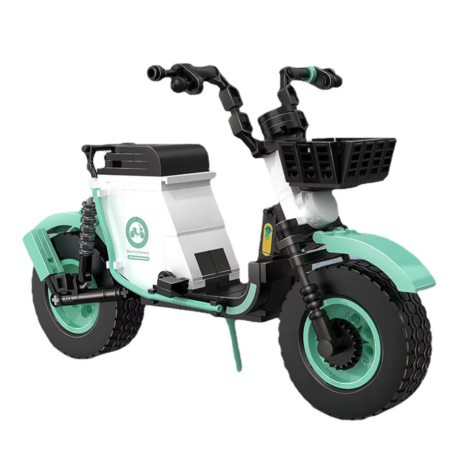 KNEW BUILT Elektrofahrrad-Roller-Modell, Mini-Bausteine, Konstruktionsspielzeug - Bild 2