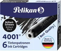 Pelikan Tintenpatrone 4001 TP/6 Schwarz, 6er Packung - Bild 1