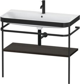 Duravit Möbelwaschtisch-Kombi Happy D.2 Plus mit Konsole, Nussbaum gebürstet, B: 97,5 cm, T: 49 cm, H: 85 cm - Bild 1
