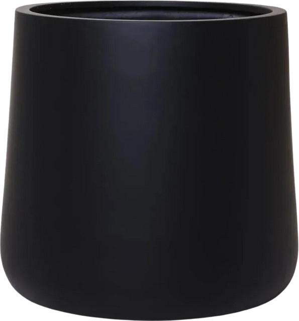 Pflanzkübel Susan von artplants, rund, Schwarz, B: 48 cm, H: 50 cm - Bild 1