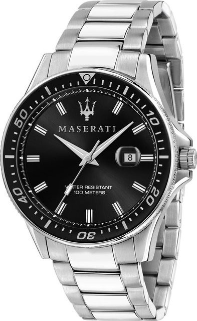 Maserati Armbanduhr, Quarz, Edelstahl, Schwarz, Herren - Bild 1