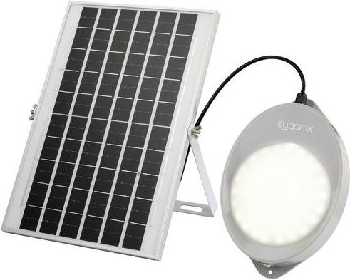 Sygonix SY-5596934 Solar-Außenwandleuchte mit LED 10W, Bewegungsmelder und einstellbarer Funktion, Grau - Bild 1