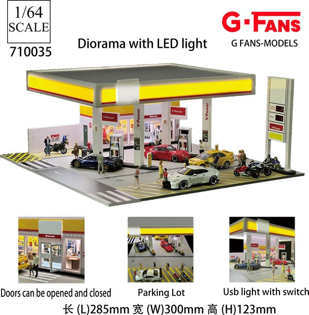 meiduoxing Auto Garage Miniaturen, 1:64 Maßstab, Bunt / Mehrfarbig - Bild 1