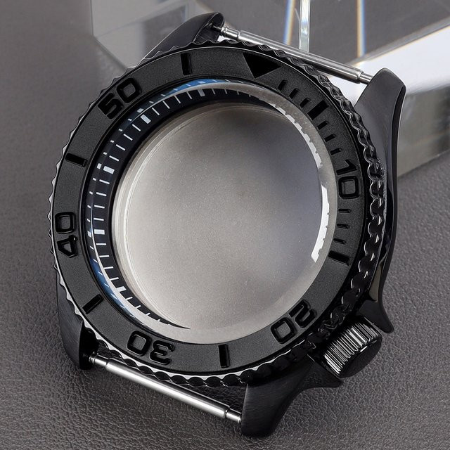 YEJIAOLAN Uhrengehäuse Edelstahl, Schwarz, Herren, 42 mm - Bild 1
