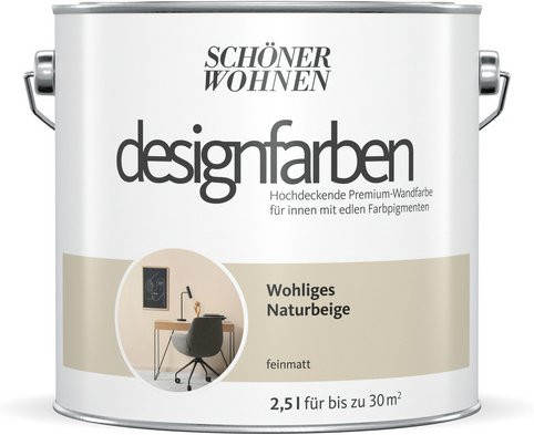Schöner Wohnen Designfarbe Dispersionsfarbe in Naturbeige, 2,5 l - Bild 1