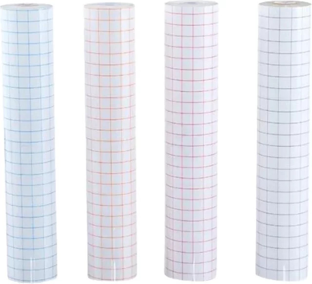Transparentes Vinyl-Transferband mit Ausrichtungsgitter für DIY-Aufkleber, 100 cm Rolle - Bild 1