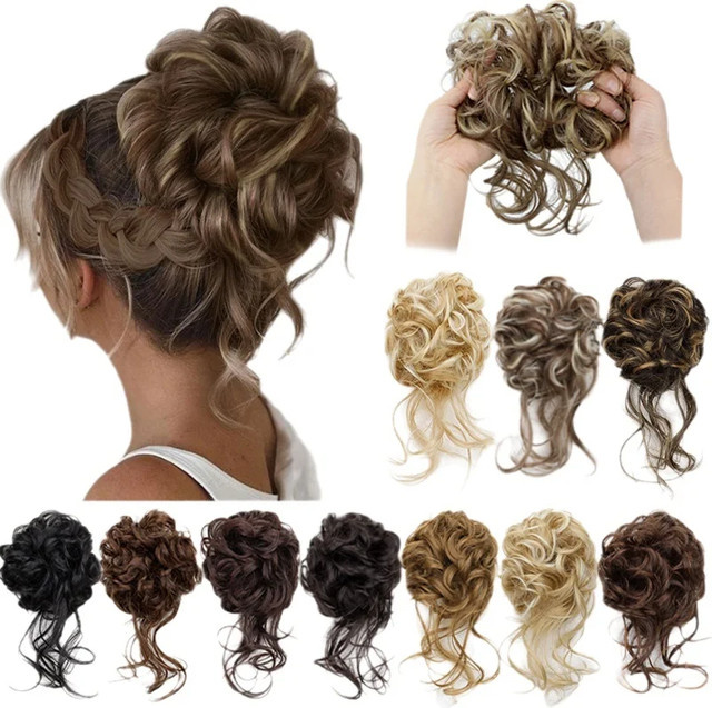 ISIGROSI Haarteile, Locken Chignon, Ombre-Braun, Damen - Bild 1