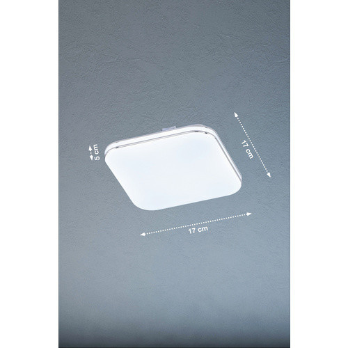 Fischer & Honsel LED-Deckenleuchte Porto Weiß, B/T/H: 17 x 17 x 1 cm - Bild 2