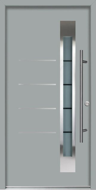 Splendoor Thermospace Haustür Berlin Prime in Grau mit Glaseinsatz, B/H: 100 x 210 cm - Bild 1