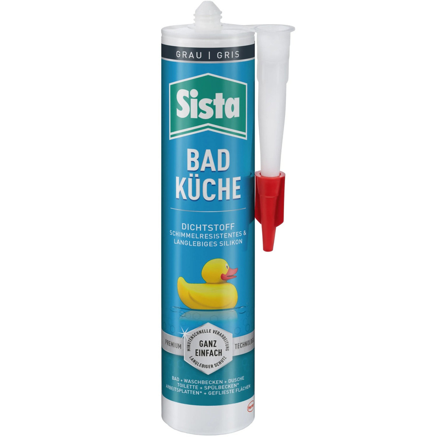 Sista Silikon Dichtstoff für Bad und Küche, Grau, 280 ml - Bild 2