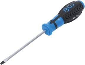 BGS Schraubendreher mit Außensechskant und Schlitz in Blau aus Edelstahl, Schlitzbreite: 3,2 mm, Klingenlänge: 75 mm - Bild 1