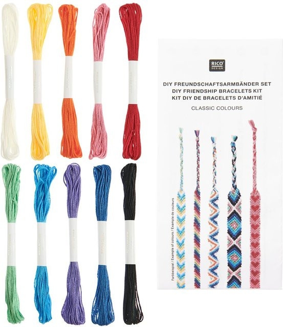 Rico Design DIY Freundschaftsarmbänder Set Classic Colours, Bunt / Mehrfarbig - Bild 1