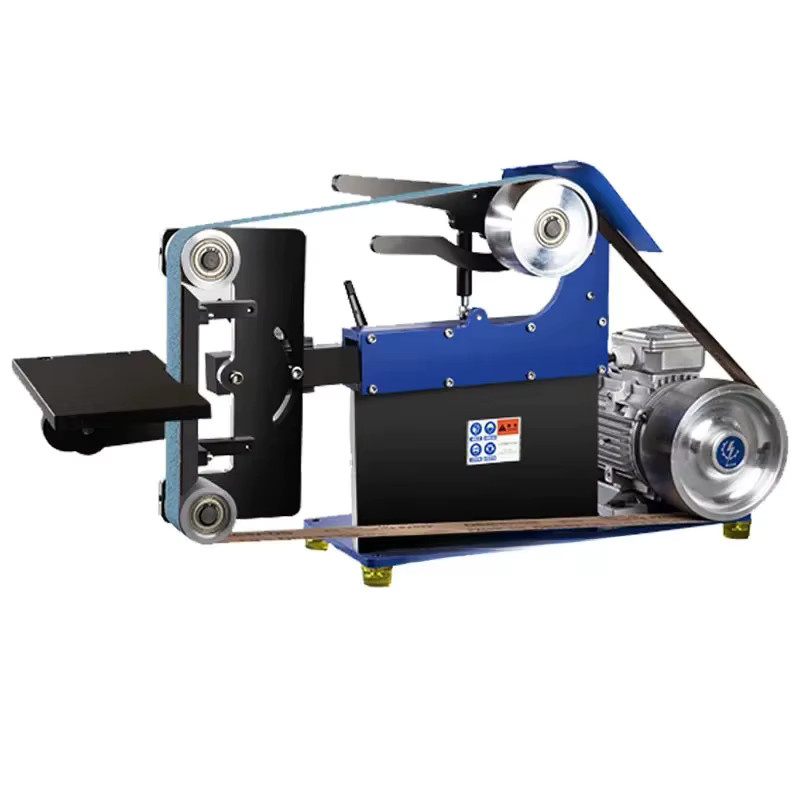 GZRUOMU Elektrische Bandschleifmaschine und Polierer mit 3 Geschwindigkeitsmodi, 2,2 kW, Blau - Bild 6