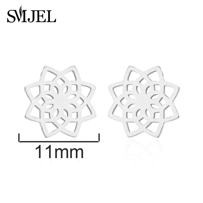 SMJEL Ohrstecker Edelstahl, Bohemian, Silber, Damen - Bild 2