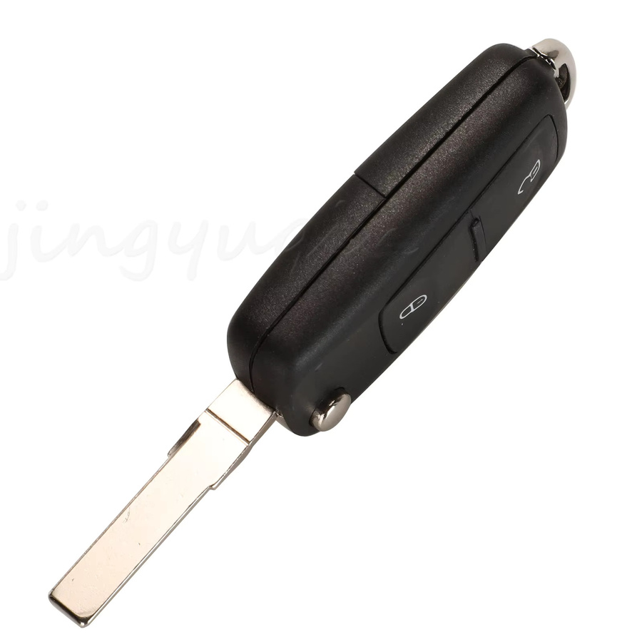 Jingyuqin Fernbedienung Autoschlüsselanhänger 434 MHz ID48 für VW Amarok Transporter Beetle Eos Seat Skoda Citigo in Schwarz - Bild 3