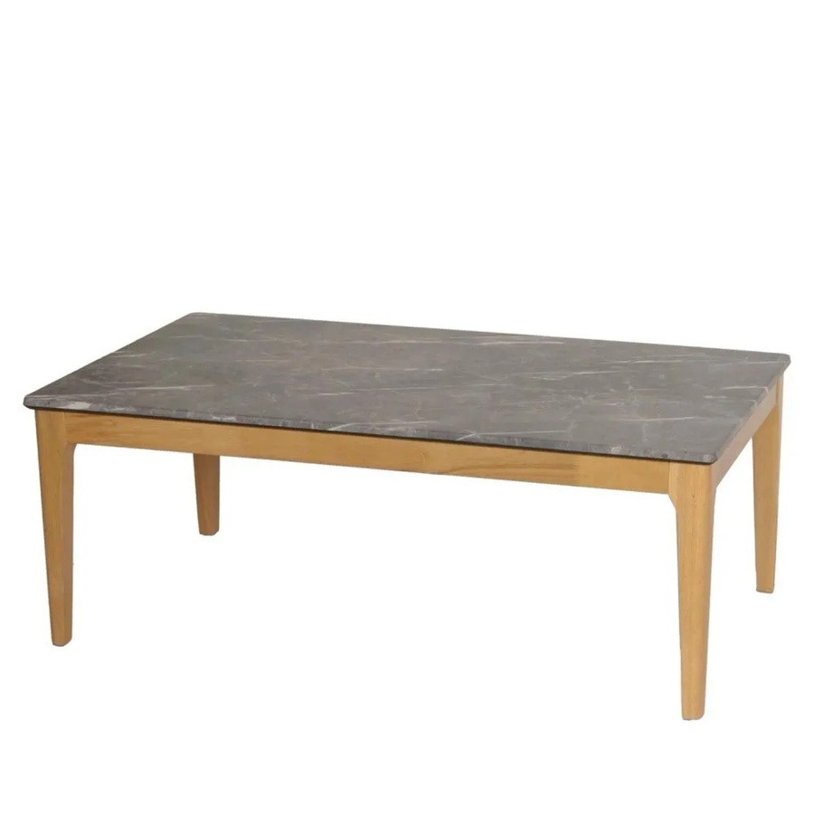 MCW Couchtisch M55 in Marmor-Stein-Optik Grau aus Massivholz und HDF, B/T/H: 120 x 46 x 70 cm - Bild 2