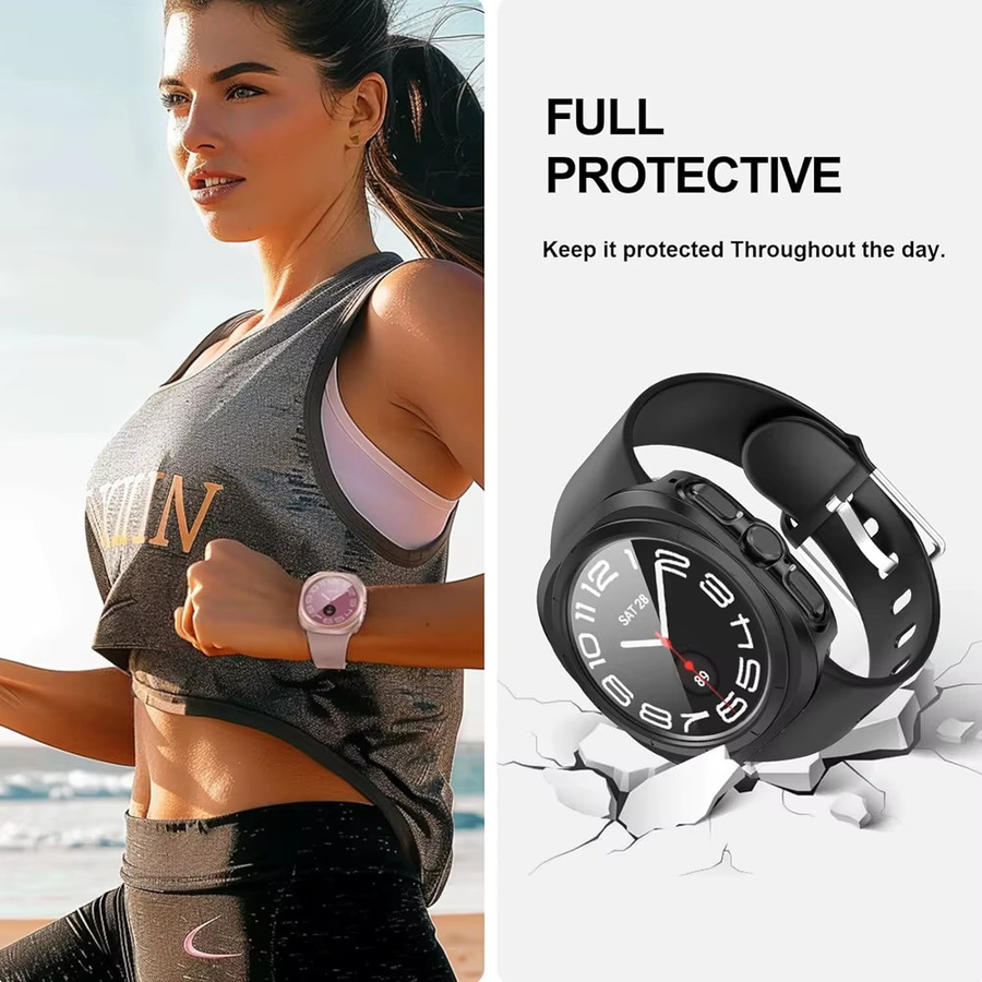 Mptionx Uhrenzubehör, Samsung Galaxy Uhr 7/FE, Schwarz, Silikon, wasserdicht - Bild 6