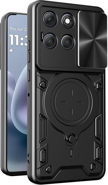 Stoßfeste Schutzhülle für Motorola Moto G-Serie (G04, G15, G24, G35, G54, G55, G56, G67, G75, G84, G85, G86, E14, E15) mit Objektivschutz in Blau oder Schwarz - Bild 1