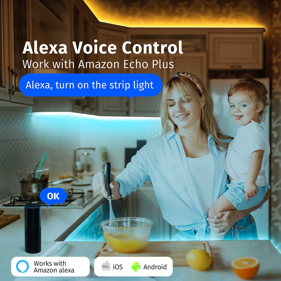 YSRSAI USB Smart LED Streifen RGBCCT mit Tuya Zigbee APP Steuerung und Alexa Kompatibilität für TV Hintergrundbeleuchtung und Room Decor - Bild 3