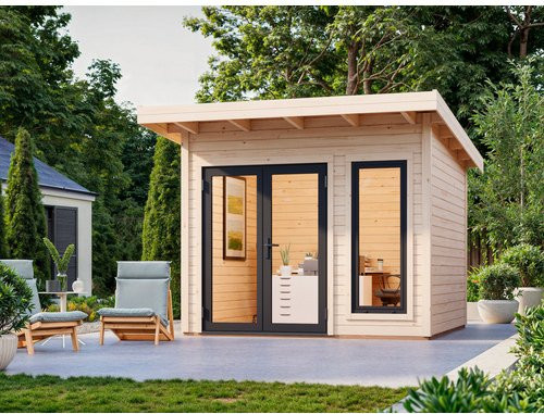 Palmako Gartenhaus Aurelia aus Fichtenholz mit Pultdach in Braun, B: 296 cm, T: 300 cm, H: 264 cm - Bild 3