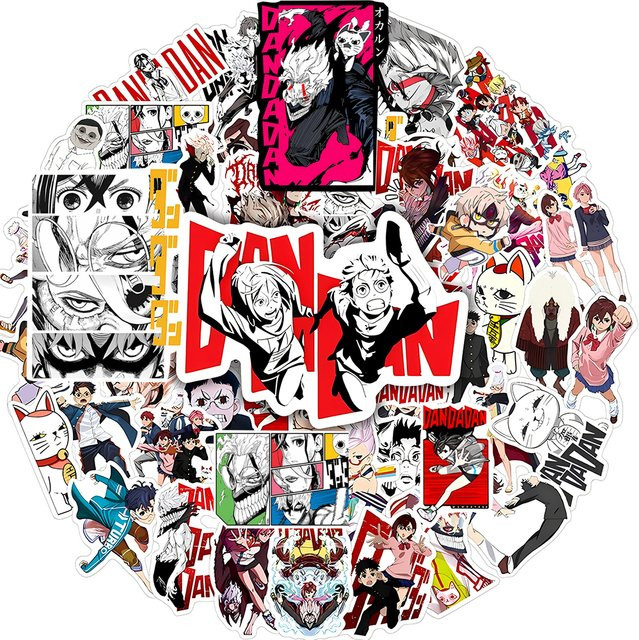 Bandai Dandadan Anime Okarun Momo Ayase Aufkleber, Bunt / Mehrfarbig, 50 Stück - Bild 1