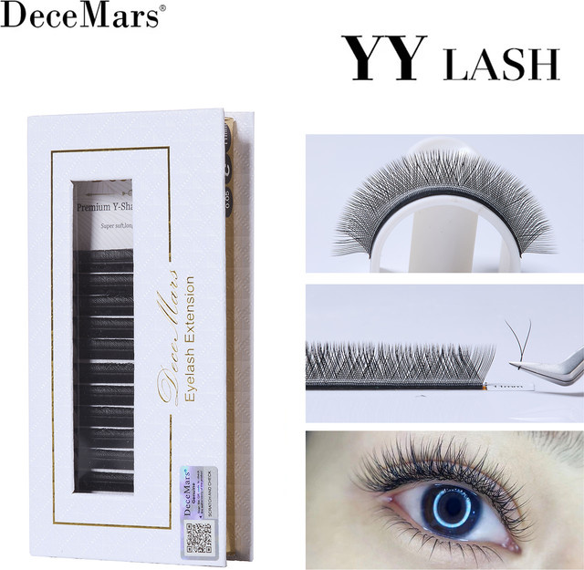 DeceMars YY Wimpernverlängerung, 6–18 mm, Schwarz, Unisex - Bild 1