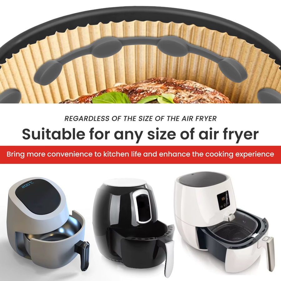 Willstar 4er Set Silikon Magnet-Schnallen für Airfryer in Grau zur Fixierung von Pergamentpapier - Bild 5