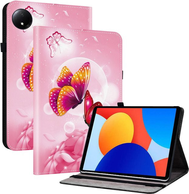 Xiaomi Lederhülle mit Ständer und Abdeckung aus PU-Leder für Redmi Pad und Xiaomi Pad Serie, Farbe: Pink - Bild 1