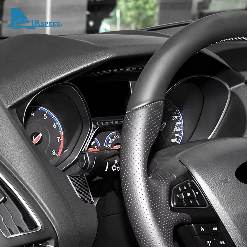 AIRSPEED Real Soft Carbon Fiber Tachometer Rahmen Aufkleber für Ford Focus SE RS ST Ecoboost in Schwarz - Bild 2